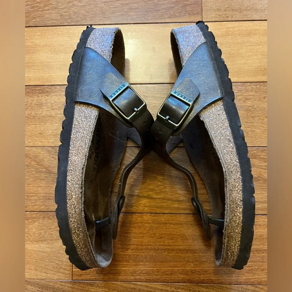 Birkenstock Gizah Sandal- Golden Brown Birkibuc Size 36 - Picture 4 of 4
